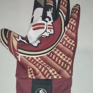 Nike Maroon and Gold Men's Gloves